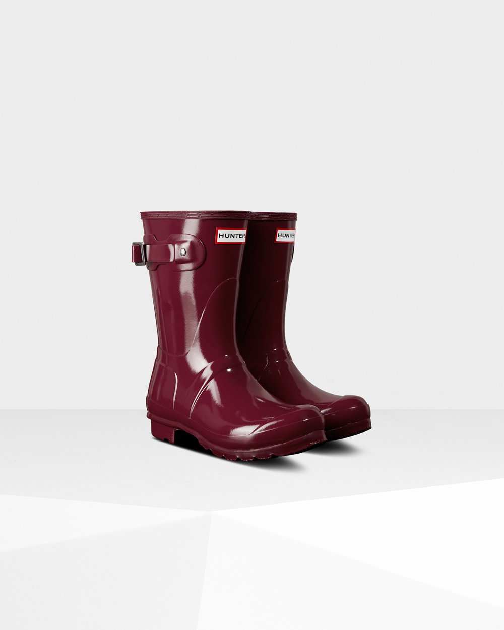 Botas De Cortas Hunter Mujer Original Gloss - Rojas - Argentina 7850GDEMV